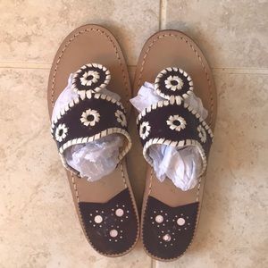 Dark Purple Jack Roger Sandals